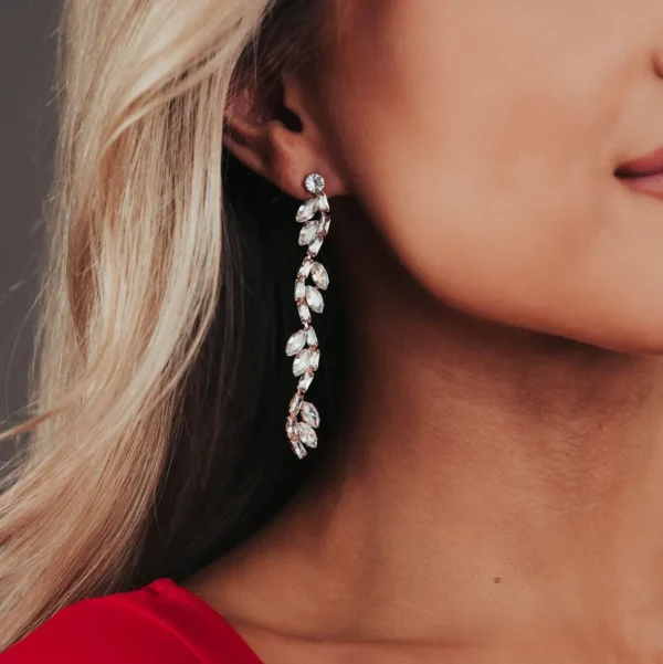 FRENCH RIVIERA | Selina Earrings -kirkkaat juhlakorvakorut (hopea)