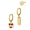 FRENCH RIVIERA | Smiley -kirurginteräksinen korvakorusetti
