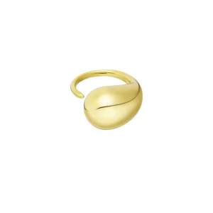 FRENCH RIVIERA | Teardrop Ring -kivetön sormus kirurginterästä (kulta)