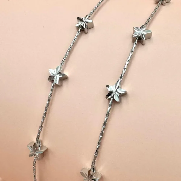 FRENCH RIVIERA | Étoile Earrings -pitkät tähtikorvakorut (hopea)