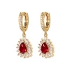 FRENCH RIVIERA | Valeria Earrings -punakiviset juhlakorvakorut