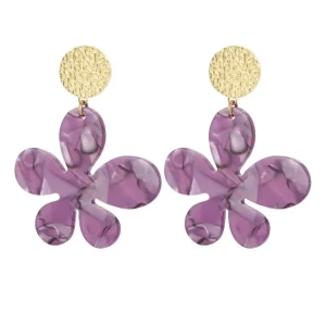 FRENCH RIVIERA | Viola -modernit kirurginteräskorvakorut (violetti)