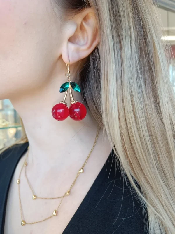 FRENCH RIVIERA | XL Cherry -isot kirsikkakorvakorut