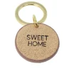 FRENCH RIVIERA, Sweet Home -ruusukultainen nahkainen avaimenperä