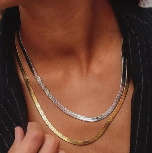 FRENCH RIVIERA | Ada Chain in Silver -kirurginteräksinen 5mm käärmeketju