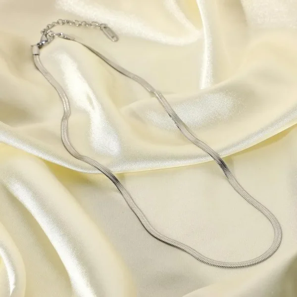 FRENCH RIVIERA | Ada Chain in Silver -kirurginteräksinen 4mm käärmeketju
