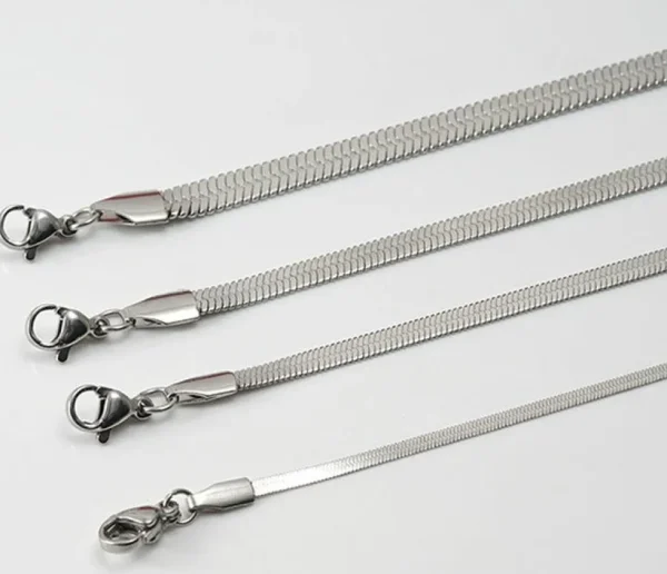 FRENCH RIVIERA | Ada Chain in Silver -kirurginteräksinen 3mm käärmeketju