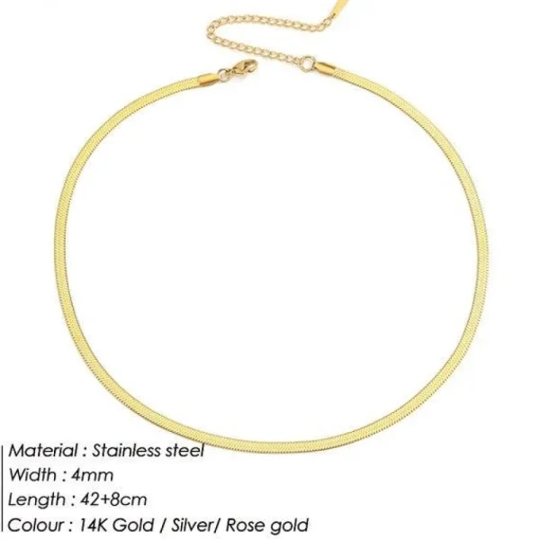 FRENCH RIVIERA | Ada Chain in Gold -kirurginteräksinen 4mm käärmeketju