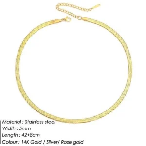 FRENCH RIVIERA | Ada Chain in Gold -kirurginteräksinen 5mm käärmeketju