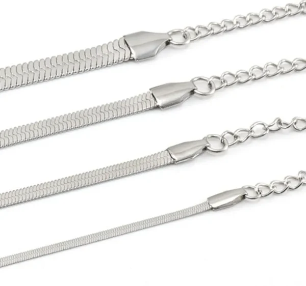 FRENCH RIVIERA | Ada Chain in Silver -kirurginteräksinen 3mm käärmeketju