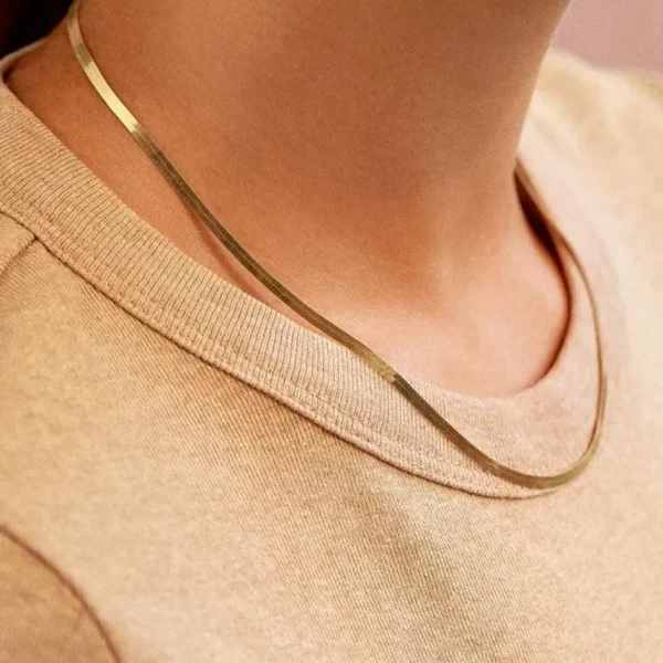 FRENCH RIVIERA | Ada Chain in Gold -kirurginteräksinen 4mm käärmeketju