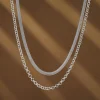 FRENCH RIVIERA | Allison Necklace -hopeanvärinen kerroskaulakoru