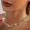 FRENCH RIVIERA | Angele Necklace -turkoosi kaulakoru helmin