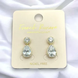 FRENCH RIVIERA | Angeline Earrings -kullanväriset pisarakorvakorut