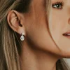 FRENCH RIVIERA | Angeline Earrings -hopeanväriset pisarakorvakorut
