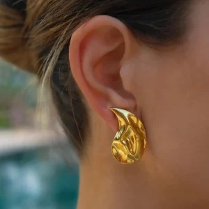 FRENCH RIVIERA | Ava Silver Earrings -kirurginteräsnapit (kaksi kokoa)