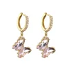 FRENCH RIVIERA | Butterfly Hoops -vaaleanpunaiset perhosrenkaat