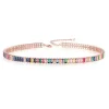 FRENCH RIVIERA | Carly -ruusukultainen monivärinen kristalli choker