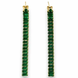 FRENCH RIVIERA | Carly Earrings -vihreät kirurginteräskorvakorut