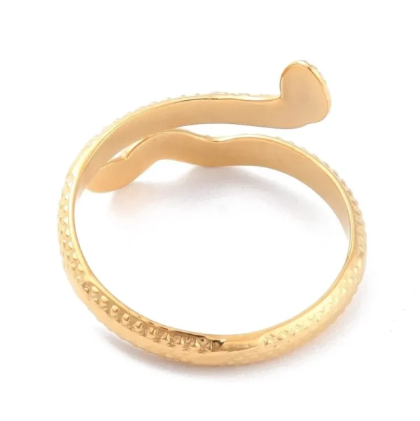 FRENCH RIVIERA | Delicate Gold Snake Ring -käärmesormus kirurginterästä