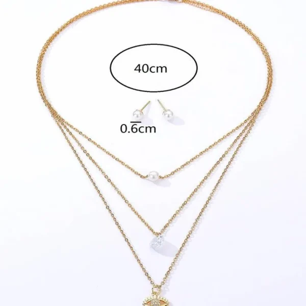 FRENCH RIVIERA | Delicate Pearl Set -kiruruginteräksinen helmikorusetti