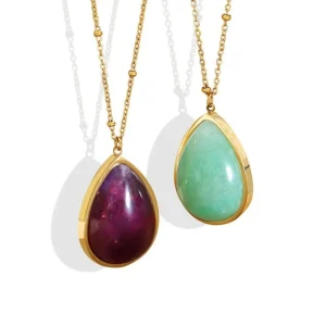 FRENCH RIVIERA | Elinore Necklace -pisara kirurginteräskaulakoru
