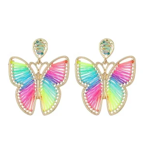 FRENCH RIVIERA | Festival Butterfly -neonväriset perhoskorvakorut