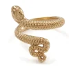 FRENCH RIVIERA | Gold Viper -käärmesormus kirurginterästä