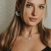 FRENCH RIVIERA | Jenine Earrings -kirkkaat juhlakorvakorut kukin (hopea)