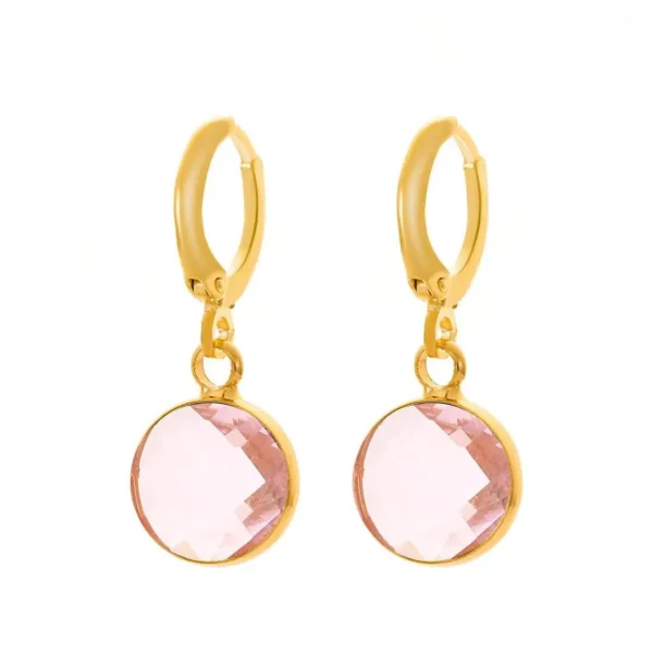 FRENCH RIVIERA | Josie Earrings -vaaleanpunaiset korvakorut