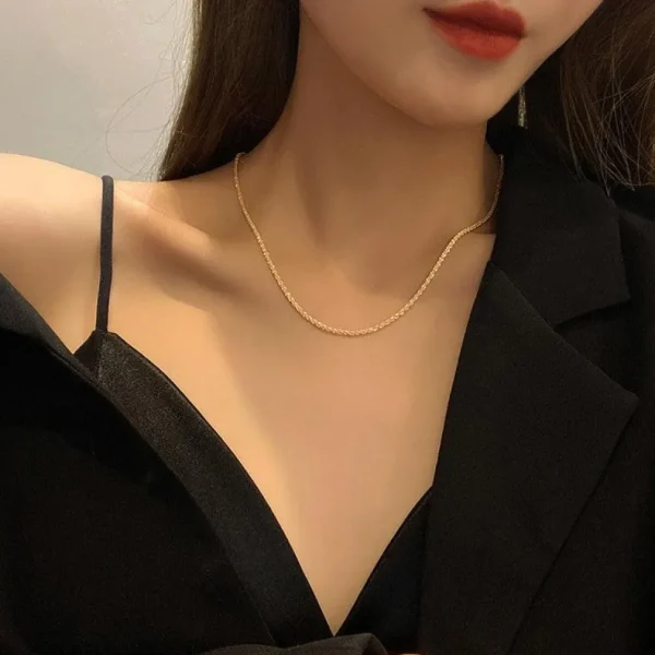 FRENCH RIVIERA | Joy Necklace -hopeanvärinen kirurginteräskaulakoru
