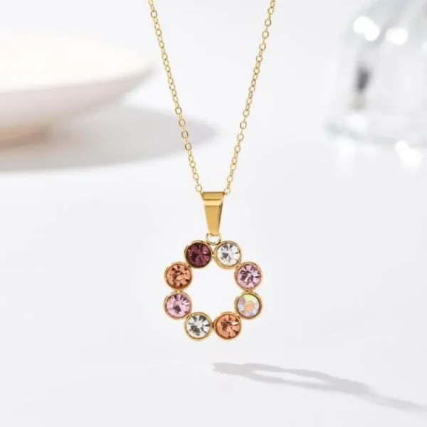 FRENCH RIVIERA | Julie Necklace -kullanvärinen kirurginteräskaulakoru