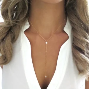 FRENCH RIVIERA | La Verne Necklace -hopeanvärinen kirurginteräskaulakoru