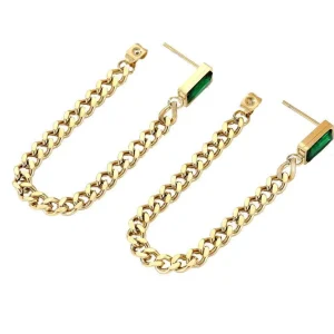 FRENCH RIVIERA | Lilith Earrings -vihreät kirurginteräskorvakorut