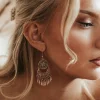 FRENCH RIVIERA | Luna -boheemit kuparinväriset korvakorut