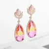 FRENCH RIVIERA | Lux Earrings -vaaleanpunaiset juhlakorvakorut