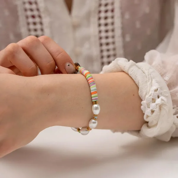 FRENCH RIVIERA | Makayla Bracelet -värikäs rannekoru kirurginterästä