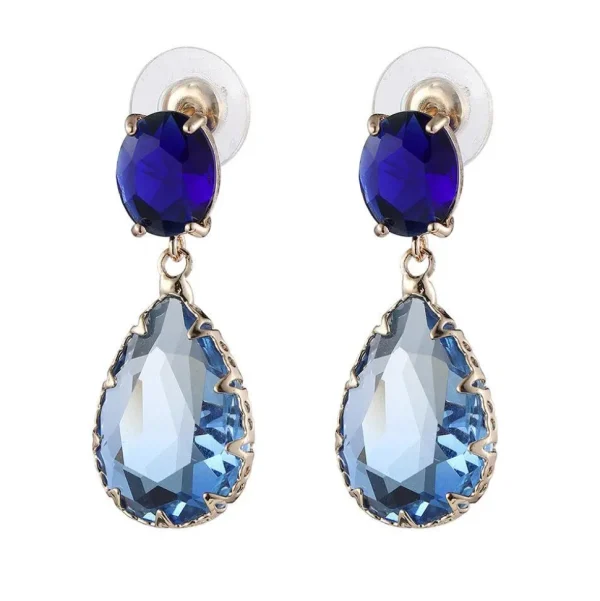 FRENCH RIVIERA | Marietta Earrings -siniset pisarakorvakorut
