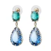 FRENCH RIVIERA | Marietta Earrings -sini-vihreät pisarakorvakorut