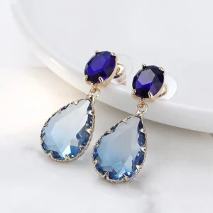 FRENCH RIVIERA | Marietta Earrings -siniset pisarakorvakorut