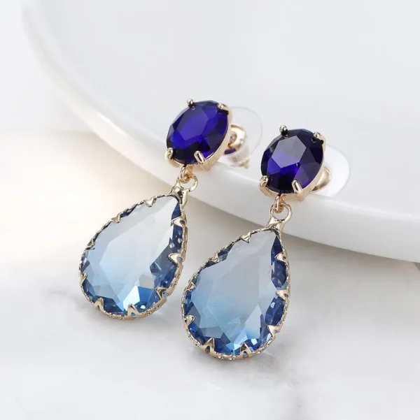 FRENCH RIVIERA | Marietta Earrings -siniset pisarakorvakorut