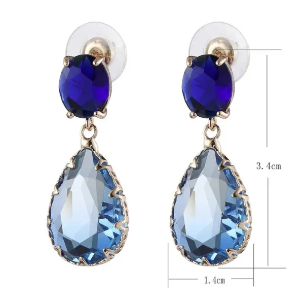 FRENCH RIVIERA | Marietta Earrings -siniset pisarakorvakorut