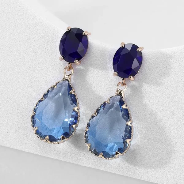 FRENCH RIVIERA | Marietta Earrings -siniset pisarakorvakorut