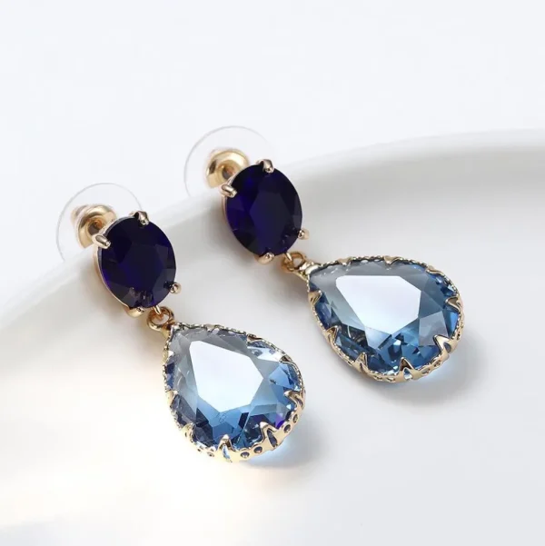FRENCH RIVIERA | Marietta Earrings -siniset pisarakorvakorut
