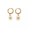 FRENCH RIVIERA | Maya Earrings -valkoiset kukkarenkaat