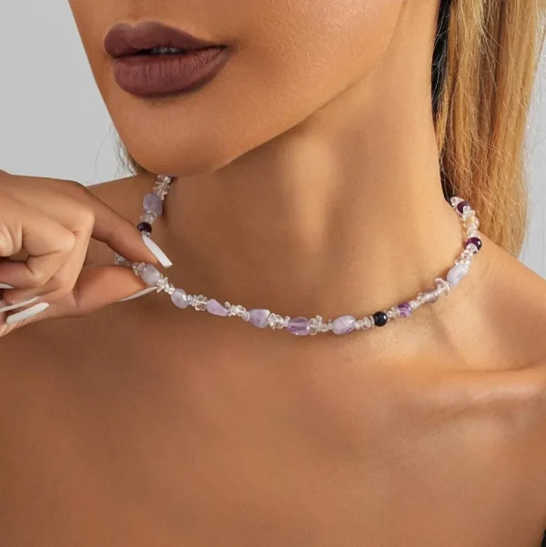 FRENCH RIVIERA | Maya Necklace -ametisti kaulakoru