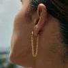 FRENCH RIVIERA | Milani -kirurginteräskorvakorut ketjulla
