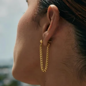 FRENCH RIVIERA | Milani -kirurginteräskorvakorut ketjulla