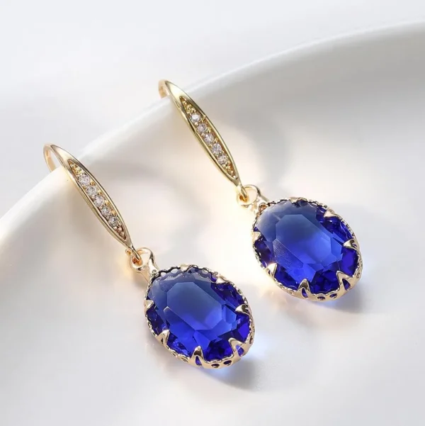 FRENCH RIVIERA | Minette Earrings -siniset kimaltavat korvakorut