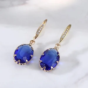 FRENCH RIVIERA | Minette Earrings -siniset kimaltavat korvakorut